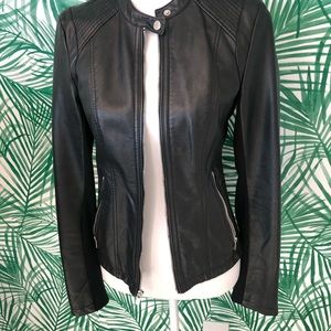 Express Vegan Leather Quilted Monto Jacket